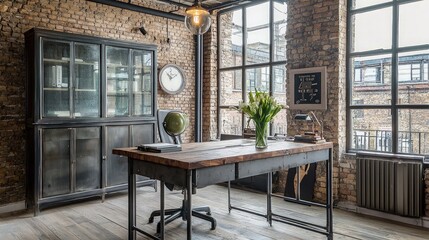 Industrial Chic Workspace