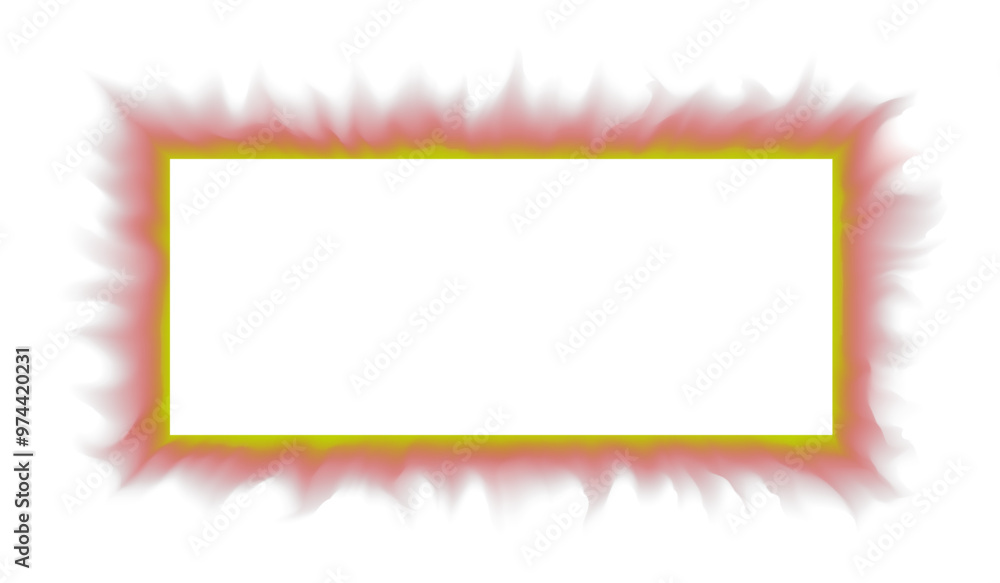 Poster glowing light effect. abstract rectangular fire frame. energy neon lights. space abstract frame.