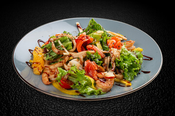 Di Mare salad: A refreshing mix of vegetables, herbs, and seafood, offering a taste of the Mediterranean sea.
