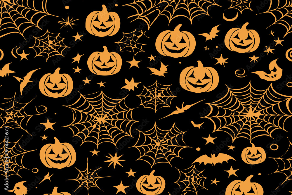 Wall mural halloween pattern for use in graphics