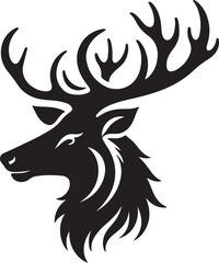 Rain deer silhouettes vector illustration