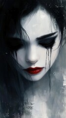 Significant and fierce representation of sadness, conveying depth of emotion, Sadness, Fierceness Significant.