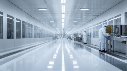Fototapeta premium Room in a Semiconductor Manufacturing Facility