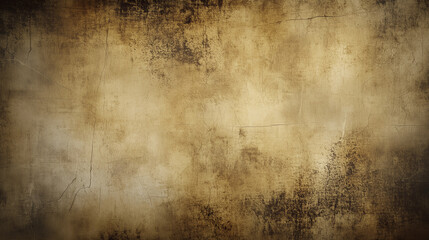Obraz premium Antique grunge textured parchment vintage aged distressed rustic weathered paper background copy space neutral brown sepia banner design old retro historic artistic classic minimal backdrop