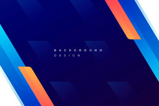 Blue Abstract Geometric Background with White Accents and Futuristic Elements for Digital Design Vector Illustration