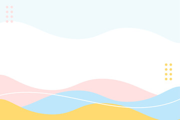 Pastel Flat Organic Shape Abstract Background for Web Design, Presentations, Minimal Design, and Social Media Posts Vector Illustration