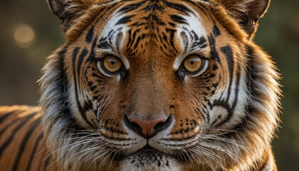 Close-up Portrait of a Majestic Tiger