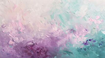 Abstract Acrylic Painting in Purple, Pink, and Teal