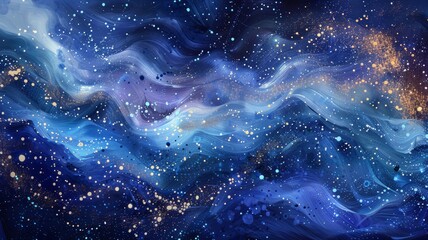 Fototapeta premium Abstract Night Sky Painting