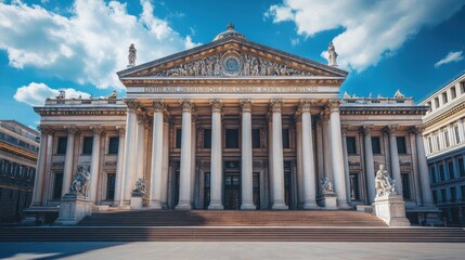 Obraz premium Majestic Classical Architecture of an Iconic European Building