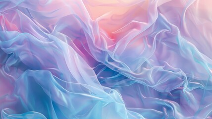 Obraz premium Abstract Draped Fabric in Pastel Hues