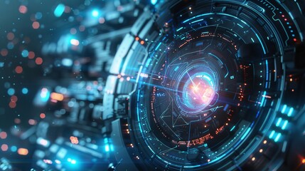 Obraz premium Futuristic technology background