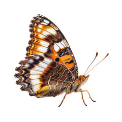 Fototapeta premium Small Butterfly Insect Isolated on Transparent or White Background, PNG