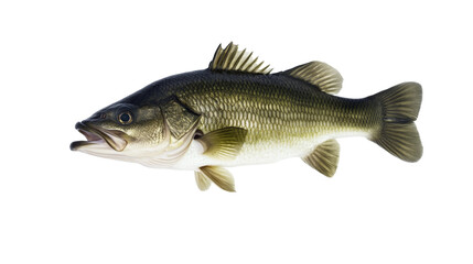 Fototapeta premium Bass fresh water fish png isolated on transparent background