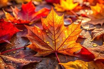 red maple leaves