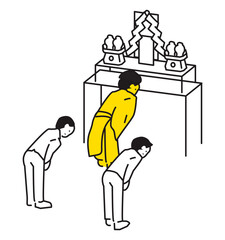 地鎮祭のイラスト