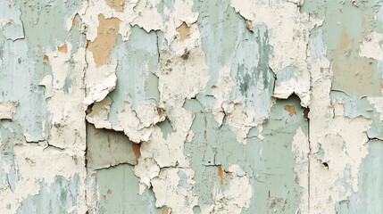 Obraz premium Vintage Peeling Green and White Paint Texture