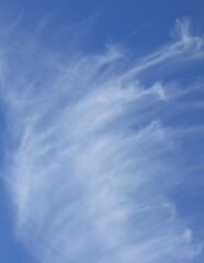 high white clouds in the atmosphere cirrus and cirrostratus with clear blue sky