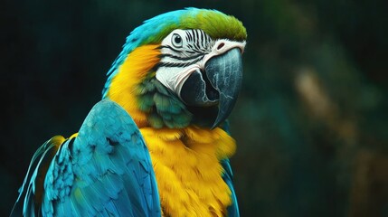 beautiful parrot close up. Selective focus