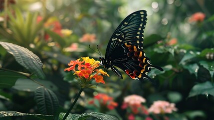 colourful butterfly closeup wallpaper