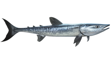 Barracuda saltwater fish png isolated on transparent background