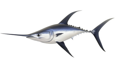 Fototapeta premium Swordfish saltwater fish png isolated on transparent background