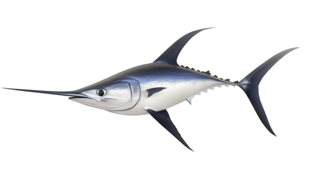 Swordfish saltwater fish png isolated on transparent background