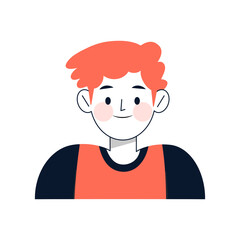 Boy sincere smile illustration