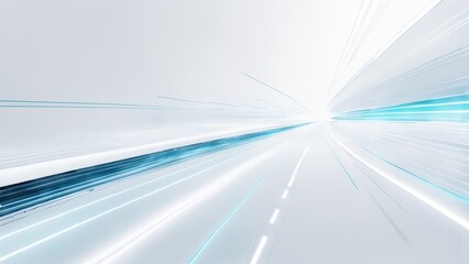 A futuristic, abstract design featuring dynamic lines and light effects, suggesting speed and innovation.