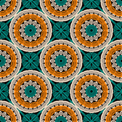 Pattern with crochet granny square wallpaper handmade decorative art design print 