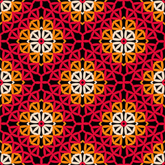 Pattern with crochet granny square wallpaper handmade decorative art design print 