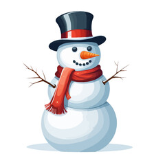 A snowman with hat 