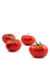 Tomatoes on white background. Isolated tomatoes on white background.