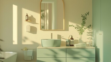 Modern bathroom sink interior