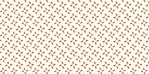 Golden vector seamless pattern with small diamonds , star shapes ,rhombuses . Abstract gold and white geometric texture . Simple minimal wide repeat background . Luxury design for decor , wallpaper