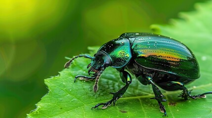 Naklejka premium shiny beetle wallpaper