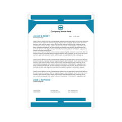 modern business letterhead in abstract design