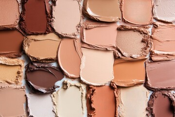 Liquid foundation splashing on light clean background, Close-up of isolated make-up smudges or beige skin care fluid