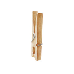 Wooden clothespin. Hand drawn watercolor clipart On a transparent background. For compositions with linens, photos.