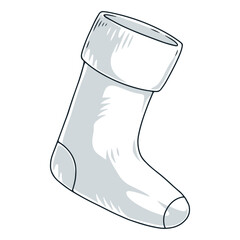 Sock for gift monochrome element