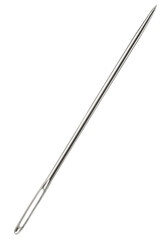 One new sewing needle isolated on white