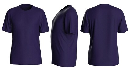 Plain color man t shirt design with isolated background for mockup design with round neck