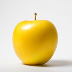 Yellow apple isolated on white background