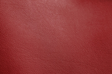 Red leather, closeup view of material texture