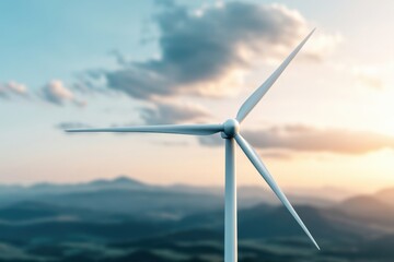 Renewable energy wind turbine with Wind farm simulation with real-time data, energy output analysis, renewable energy software, virtual monitoring, clean energy optimization, advanced digital model,