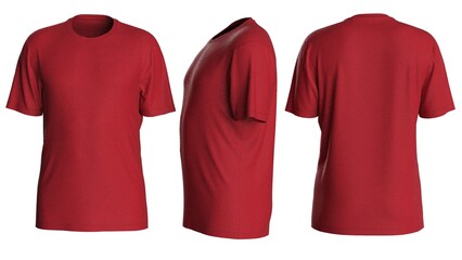 Plain color man t shirt design with isolated background for mockup design with round neck