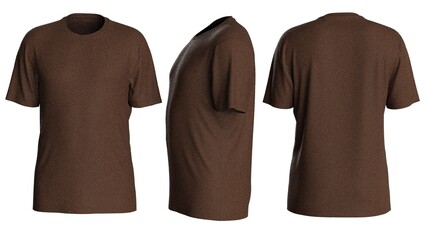 Plain color man t shirt design with isolated background for mockup design with round neck