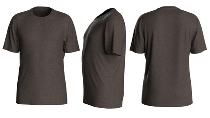 Plain color man t shirt design with isolated background for mockup design with round neck