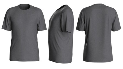 Plain color man t shirt design with isolated background for mockup design with round neck