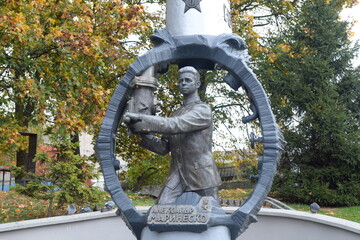 Monument to the Hero of the Soviet Union submariner Alexander Marinesko in Kaliningrad